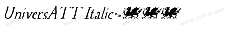 UniversATT Italic字体转换